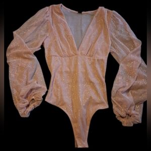 Glittery Pink Bodysuit